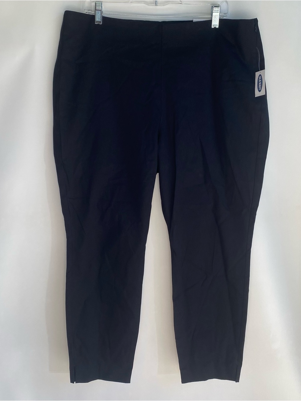 Old Navy black WOW flat front cropped pants trousers work office fall winter 18
